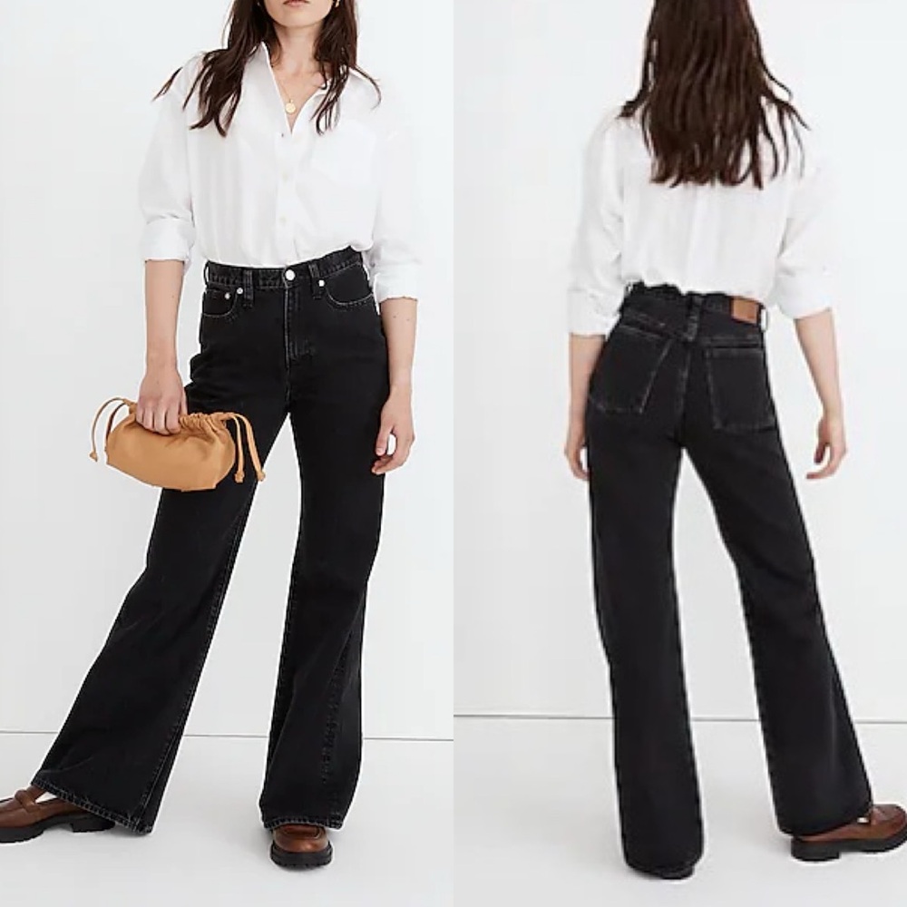 Madewell Black Flare & Wide Leg Jeans